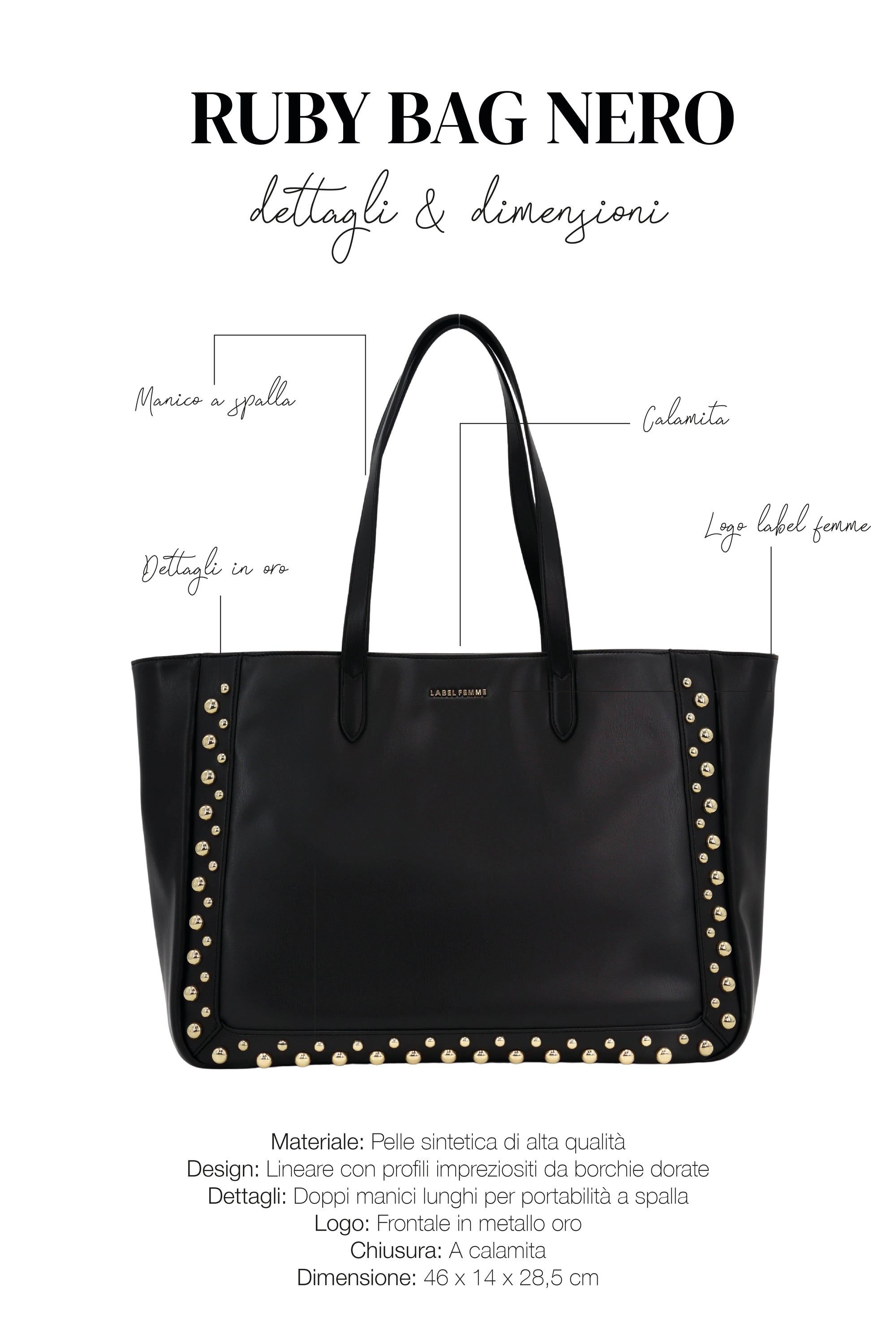 RUBY BAG NERO